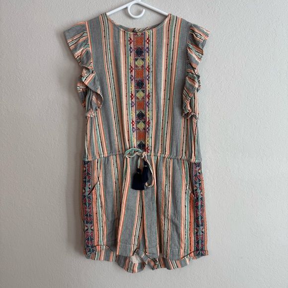 THML Pants - THML Colorful Embroidered Romper Small